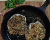 Thick Chops with Mustard Crust