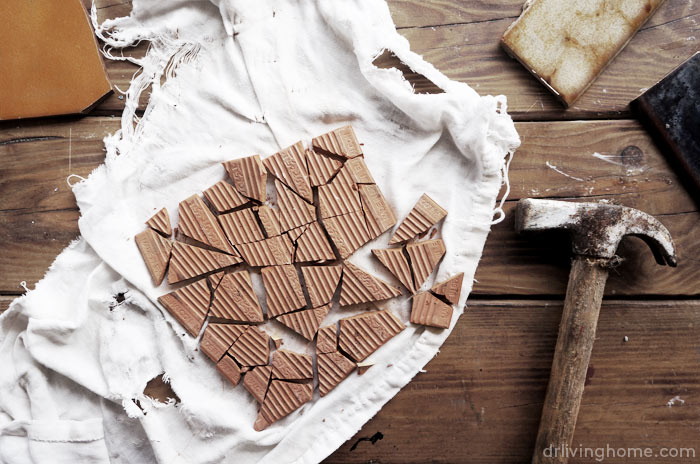 Diy mosaico con azulejos reciclados