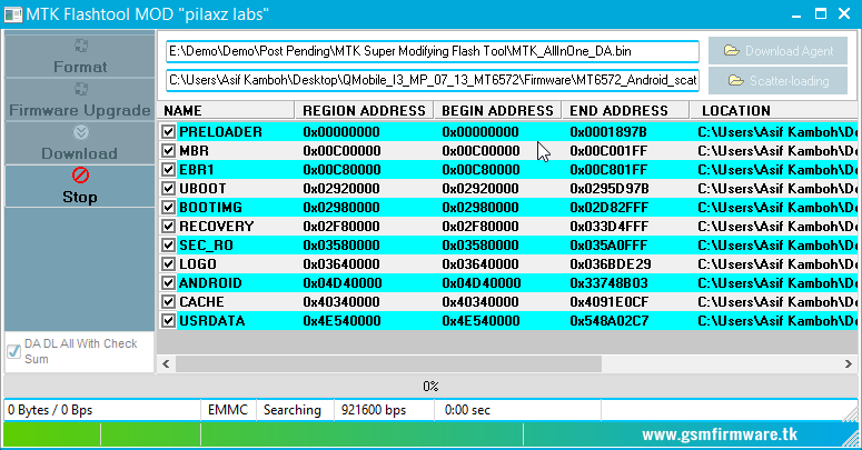 MTK (Super Modified) Flash Tool Mod by Pilaxz Labs MTK (Super Modified) Flash Tool Mod by Pilaxz Labs