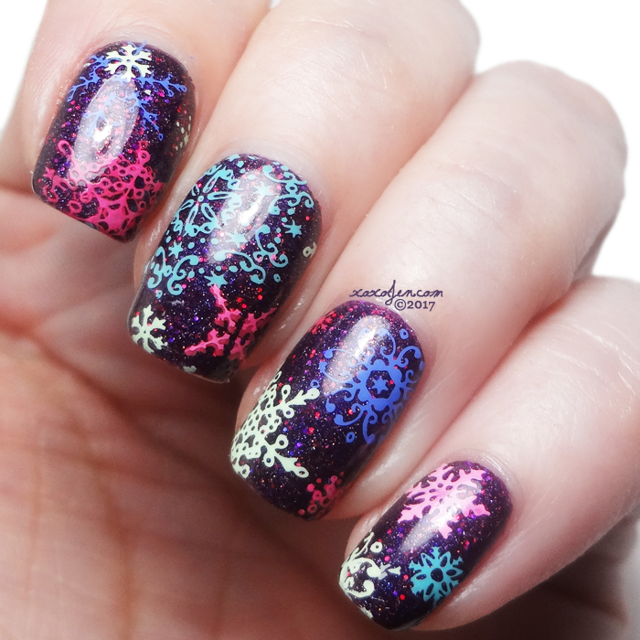 xoxoJen's swatch of Different Dimension: Amore with Nail Art