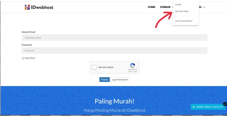Buat Akun Idwebhost Buat Akun Idwebhost