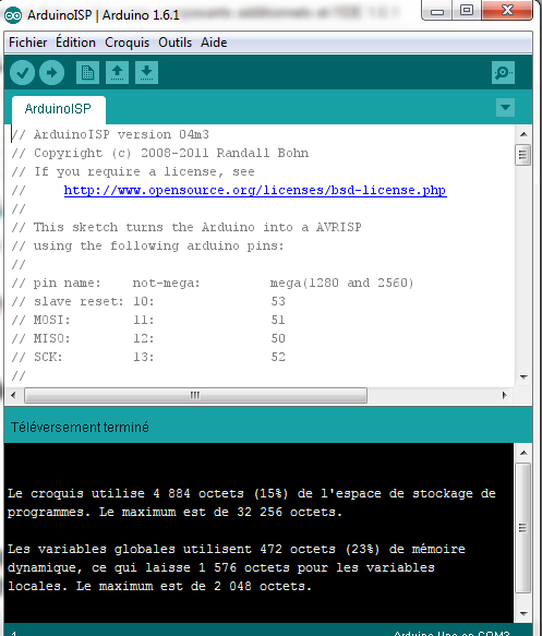 Chargement du bootloader 8mhz puis un programme sur un Atmega 328p ...