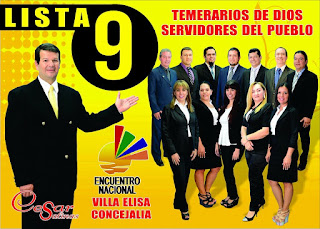 Villa Elisa: Candidatos a concejales por el Partido Encuentro Nacional, Lista 9 se organizan.