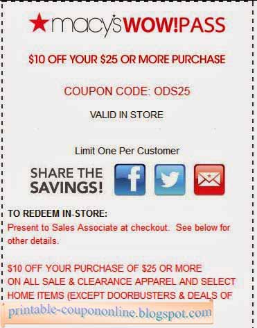 Macy discount coupon