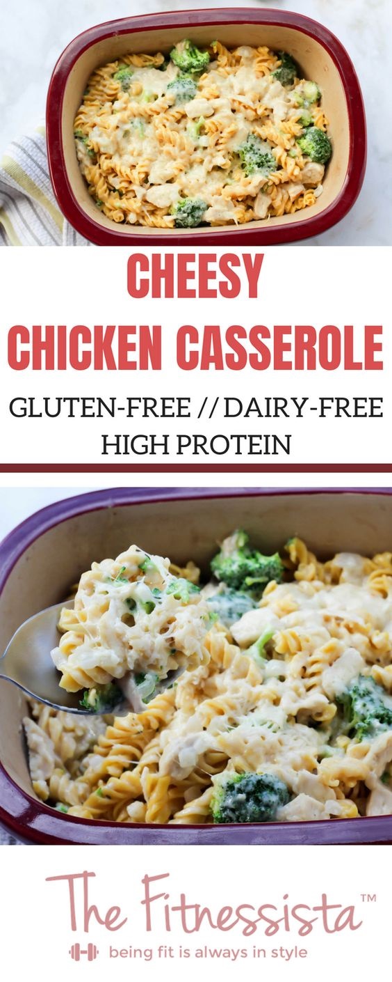 Dairy-Free Cheesy Broccoli Chicken Casserole