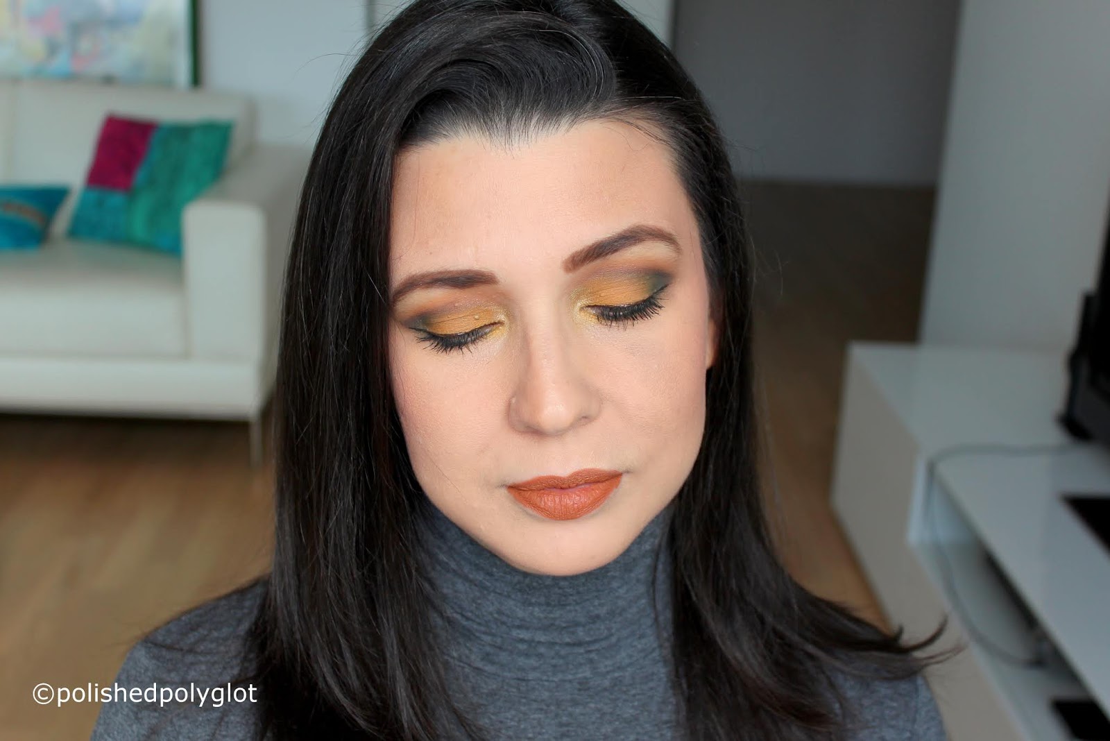 Makeup │ Trendy look in Mustard Yellow and Green / Polished Polyglot