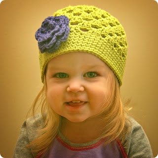 crocheted flower hat for kids