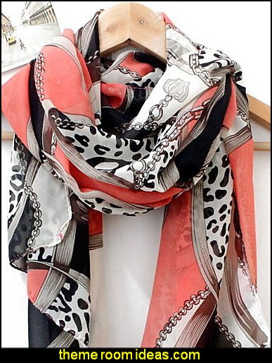 Women Leopard Print Chiffon Scarf Shawls Women Leopard Print Chiffon Scarf Shawls