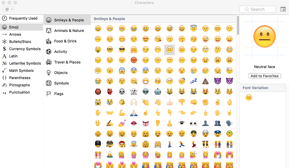 how to open up emojis on mac