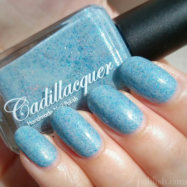 Swatch of Cadillacquer 'Rán', three coats with topcoat | polilish