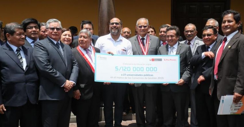 MINEDU destina 120 millones de soles a favor de 27 universidades públicas - www.minedu.gob.pe MINEDU destina 120 millones de soles a favor de 27 universidades públicas - www.minedu.gob.pe