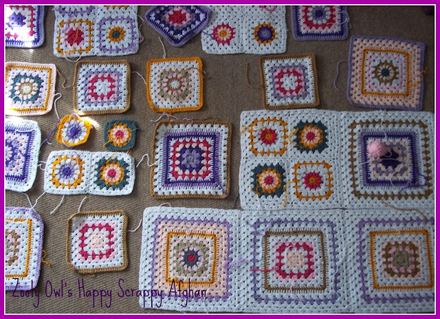 Granny Squares Scrap Afghan Granny Squares Scrap Afghan