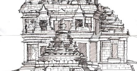 sketsa candi sketsa candi