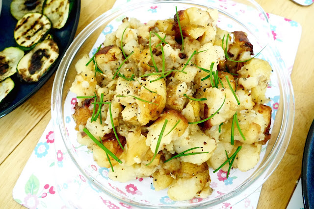 She's So Lucy Ella Ryder New Potatoes Recipe Easy Healthy Quick Low Carb Blogger Greek Dinner Party