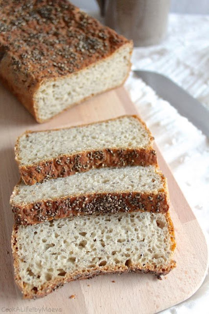 Pain à la farine de teff, riz complet et graines de chia (sans gluten) • Cook A Life! by Maeva