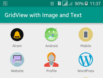 Android Example: How to Display Images and Text in Custom GridView Android Example: How to Display Images and Text in Custom GridView