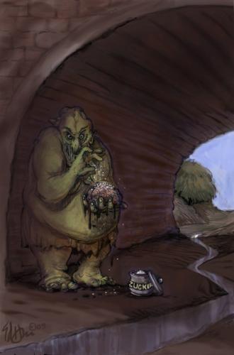 Image result for image of a troll under a bridge
