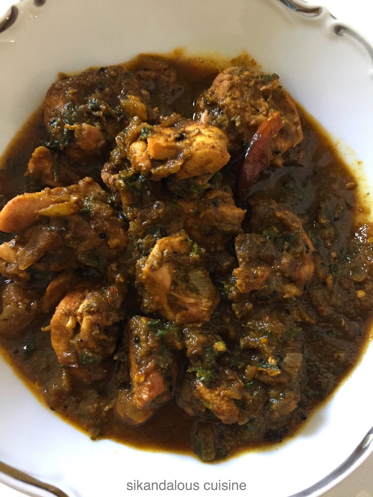 Sikandalous Cuisine Coriander Chicken sikandalouscuisine