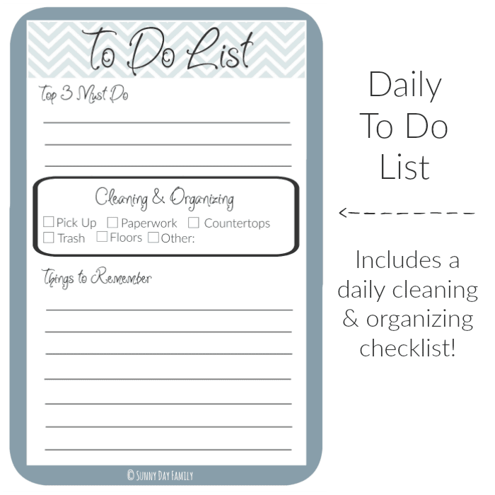 daily family schedule template
