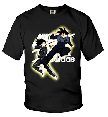Vegeta Nike And Goku Adidas T Shirt 