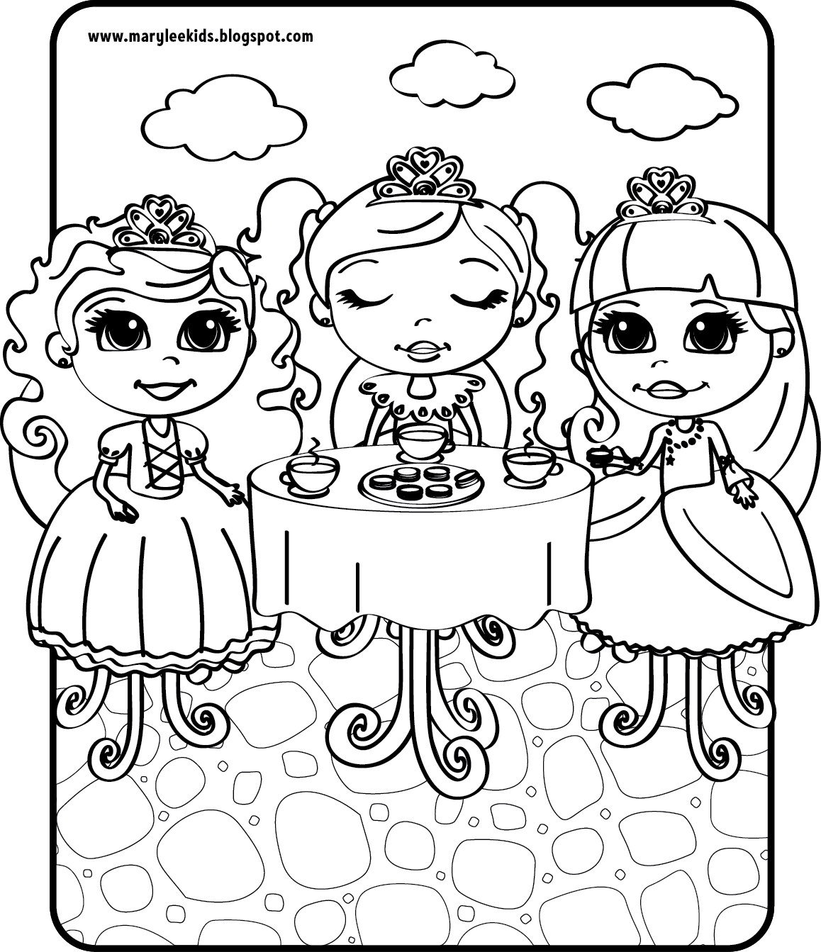 Mary Lee Books New FREE Princess Coloring Sheets