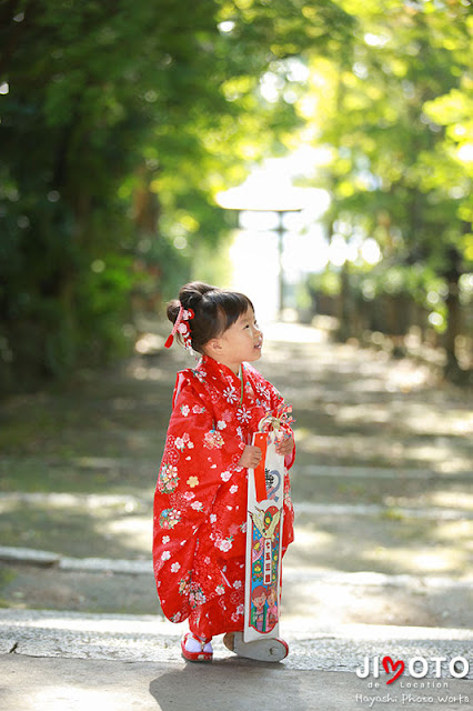 池田市の伊居太神社の七五三出張撮影