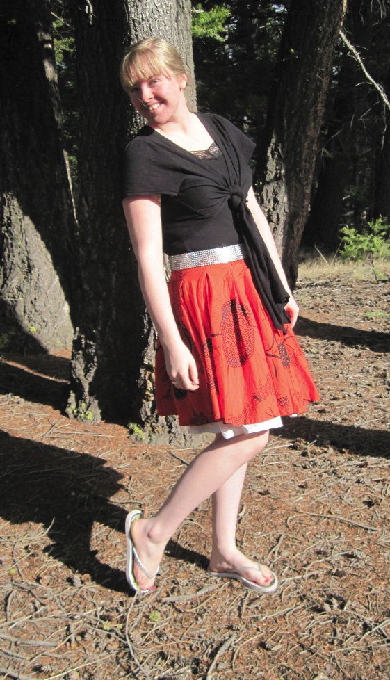 A Modest Fashion Blog by Natasha Atkerson: What I Wear-Flared Red Skirt