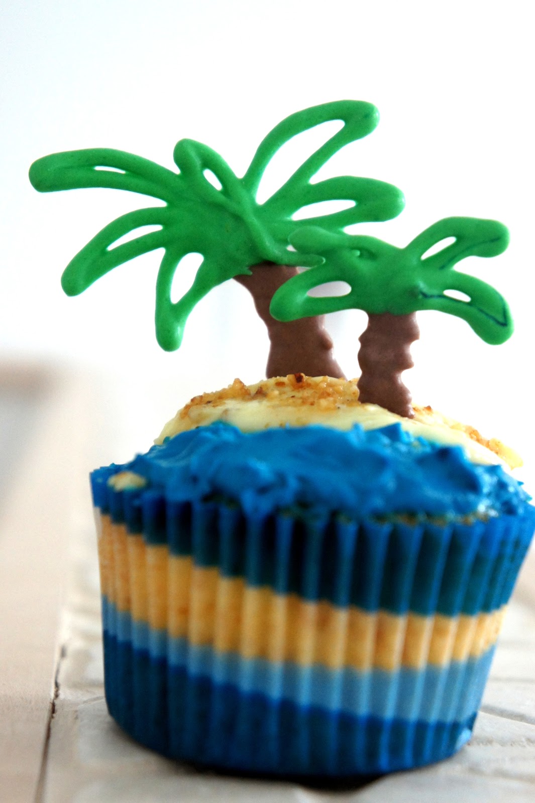 .SCHoko&schUH.: Kein Strandurlaub in Sicht? Try this: Insel-Cupcakes