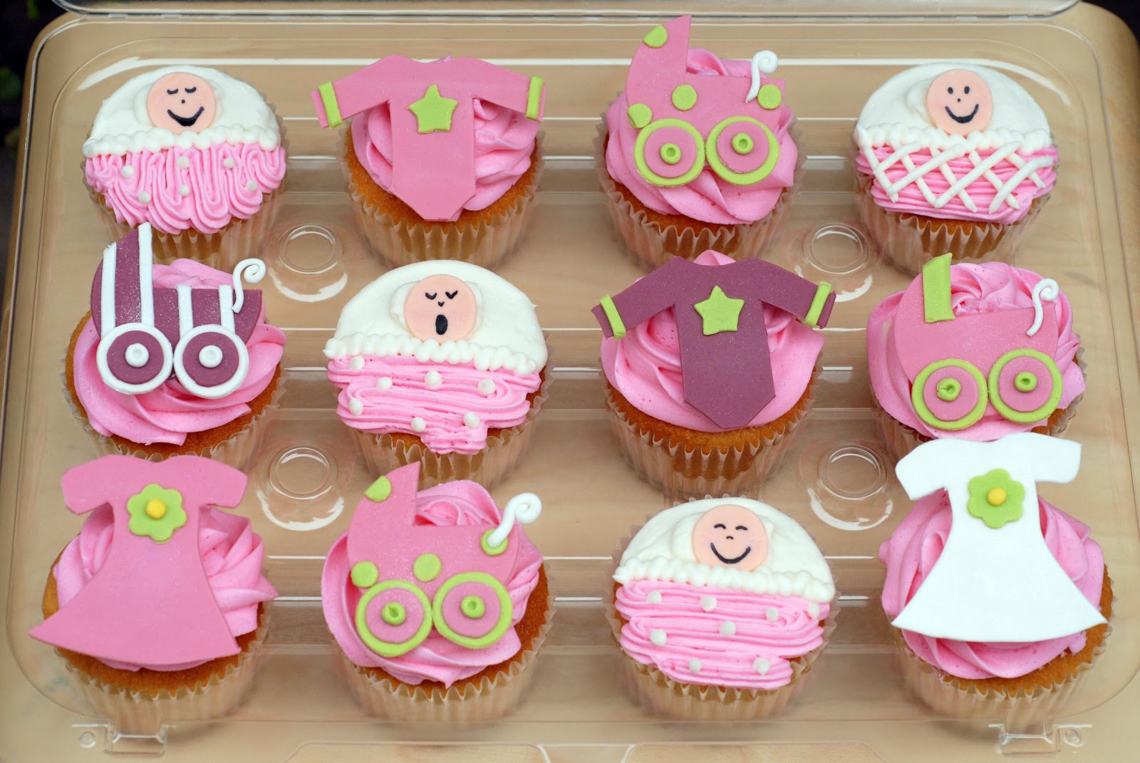 dozen mixed cupcakes look really cute all together!