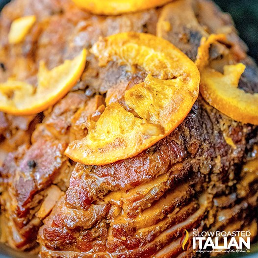 Slow Cooker Orange Honey Ham (With VIDEO)
