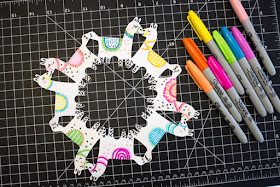 How to cut super adorable llama snowflakes- such a fun and cute winter kids craft