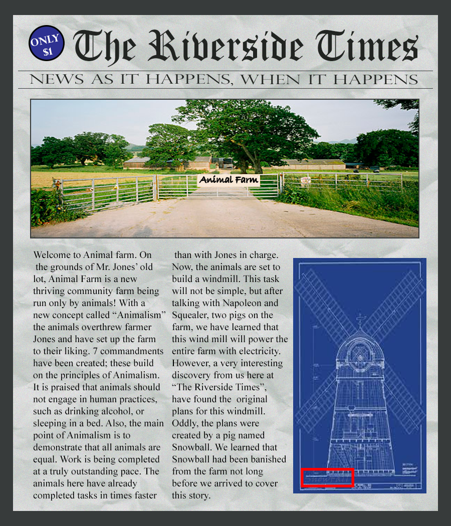 Animal farm characters Jacob Lazare English 10 DI: Animal Farm Newspaper Project