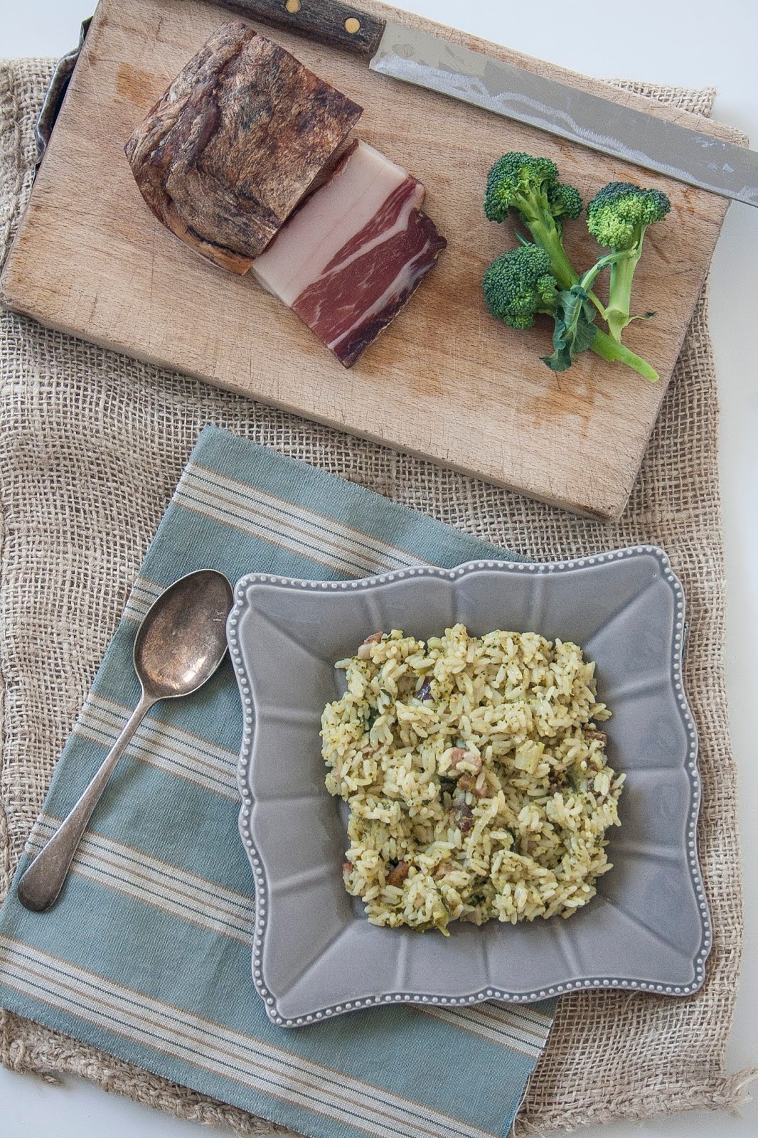 Risotto broccoli, e speck del Berlinghetto Ricetta ed