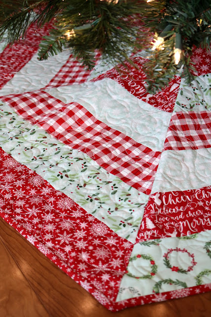 Holly Jolly Christmas Tree Skirt by A Bright Corner