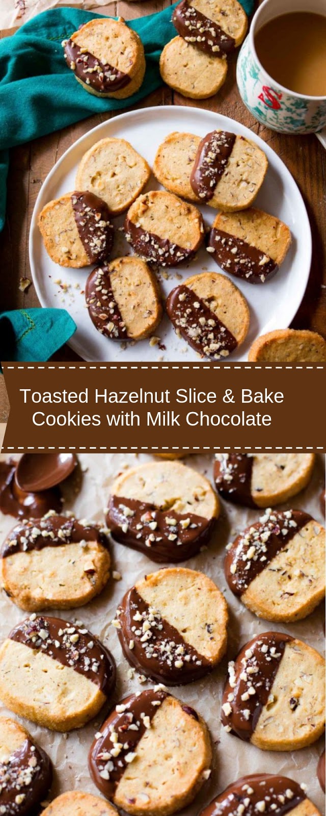 Toasted Hazelnut Slice and Bake Cookies with Milk Chocolate