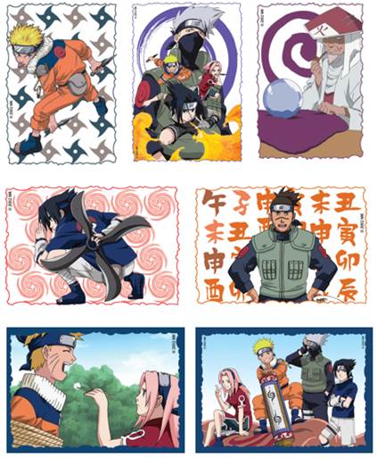 Envelope oficial com figurinhas Naruto Clássico