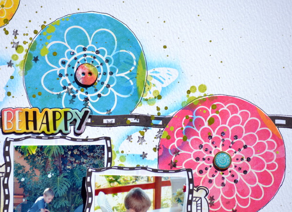 Mixed Media Layout by Denise van Deventer using BoBunny Graphite Glitter Paste and the Believe Collection