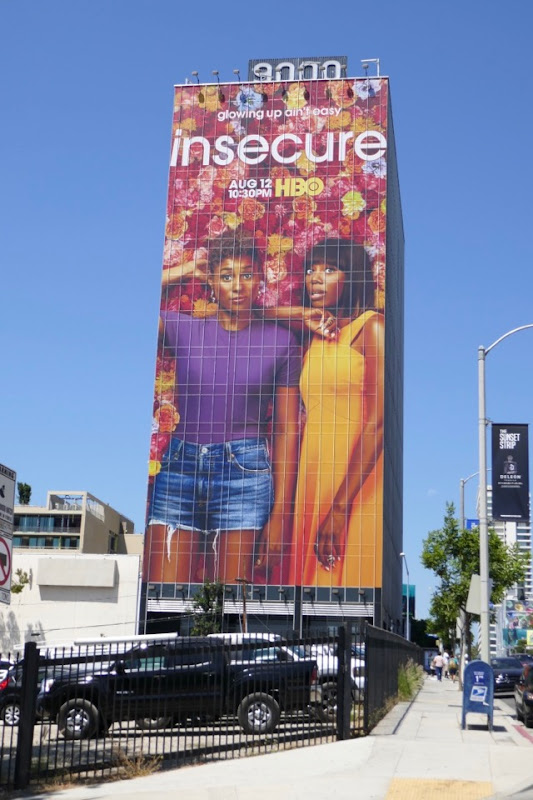 Giant Insecure season 3 HBO billboard Sunset Strip Giant Insecure season 3 billboard