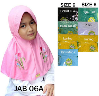 Jilbab Anak Delima Jab 06A size 6-8