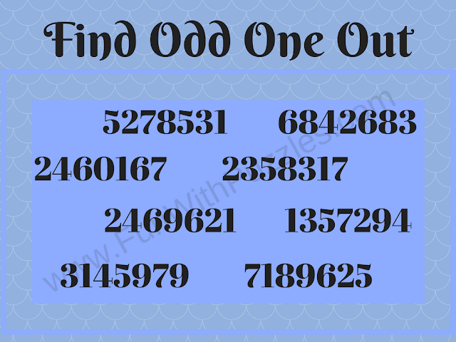 Odd One Out Picture Puzzle Odd One Out Picture Puzzle