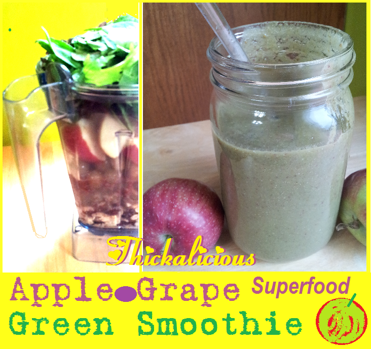 Smoothie Moves Thickalicious AppleGrape Superfood Green Smoothie
