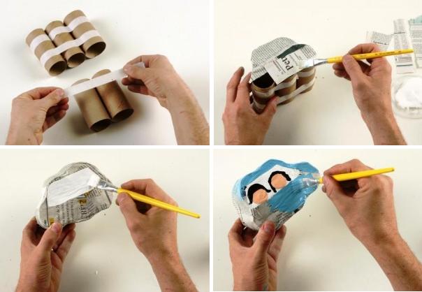 Como fazer um carrinho de rolo de papel higiênico 