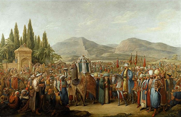 Георг Эмануэль Опиц. Прибытие мехмеля к оазису на пути в Мекку. 1805–1825.