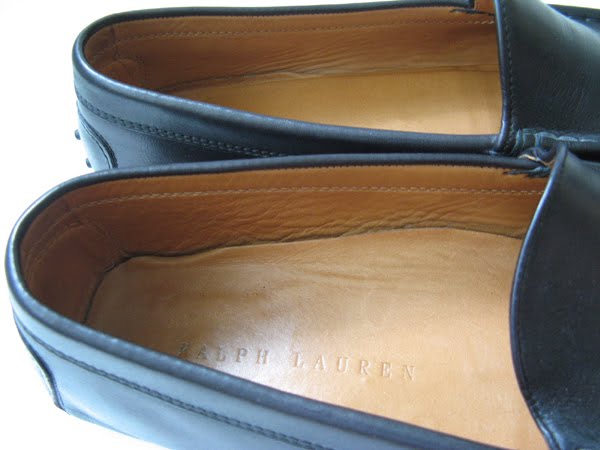 DRIVING LOAFERS RALPH LAUREN SHOES SIZE 12 BLACK LOAFERS