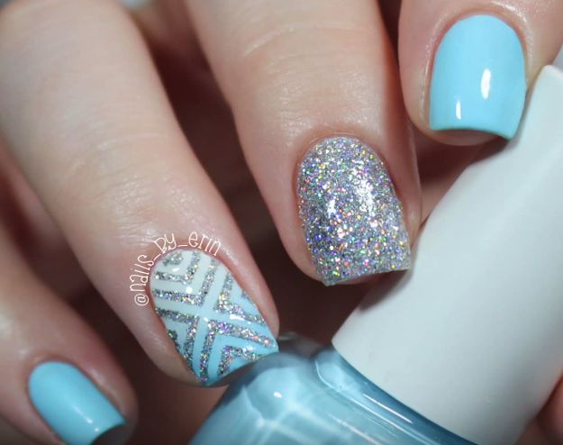 Makeup - Beauty Everyday: Blue And Silver Glitter Nail Design Blue and Silver Glitter Nail Design - Makeup - Beauty Everyday: Blue And Silver Glitter Nail Design