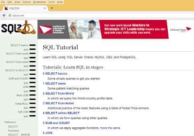 SQLZoo Best Website to Learn SQL Online FREE
