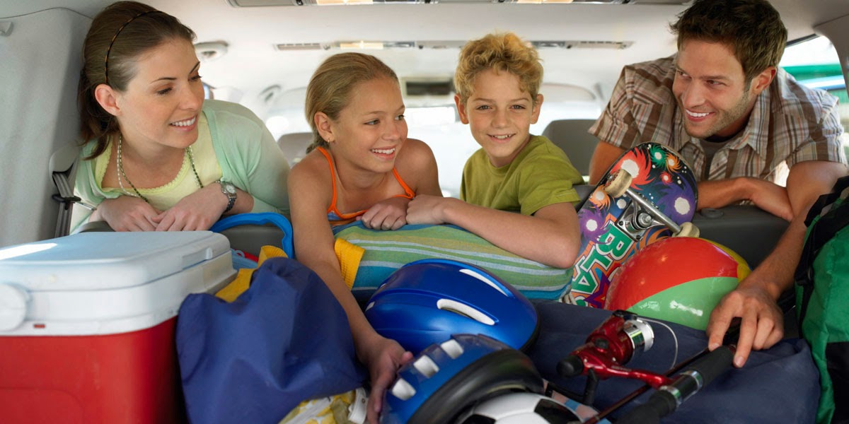 Family going on vacation travelling by car Family going on vacation travelling by car