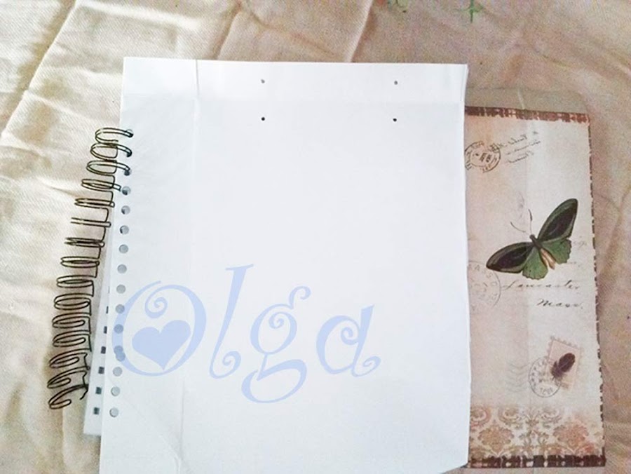 decorar libreta de espiral muelle alambre con bolsa de papel carton