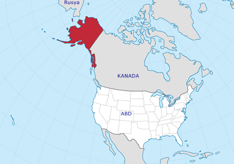 Alaska Nerede Amerika Kanada Harita