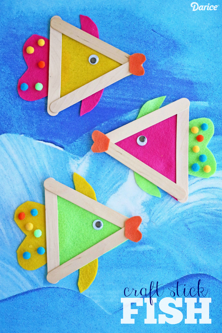 Kid Friendly DIY Craft Stick Fish Do it yourself ideas and projects